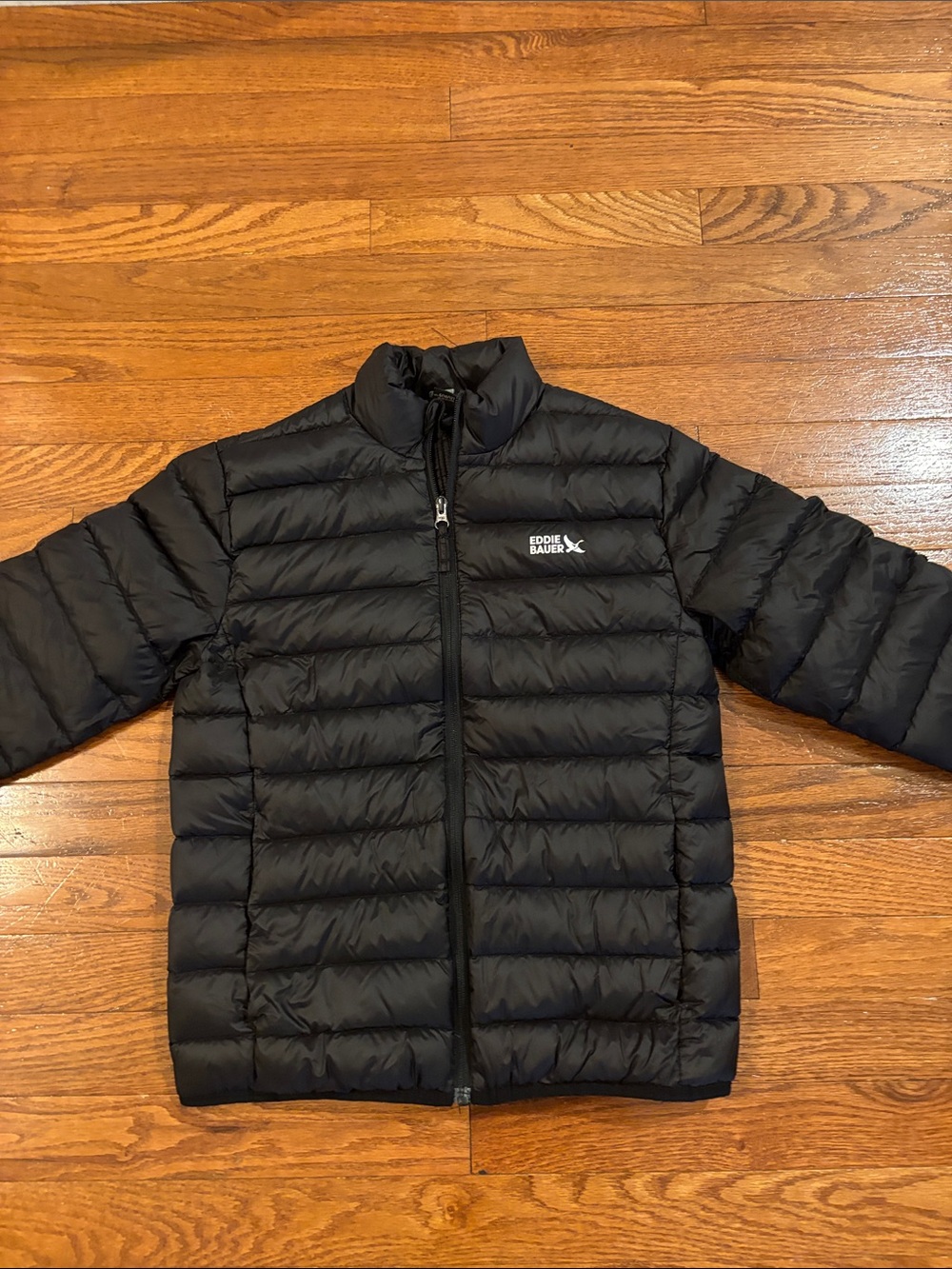 Eddie Bauer Kids Black Quilted Packable Puffer Jacket 10/12